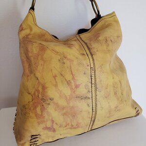 Brown tan beige gray leather lucky hobo boho cowgirl western rodeo equestrian